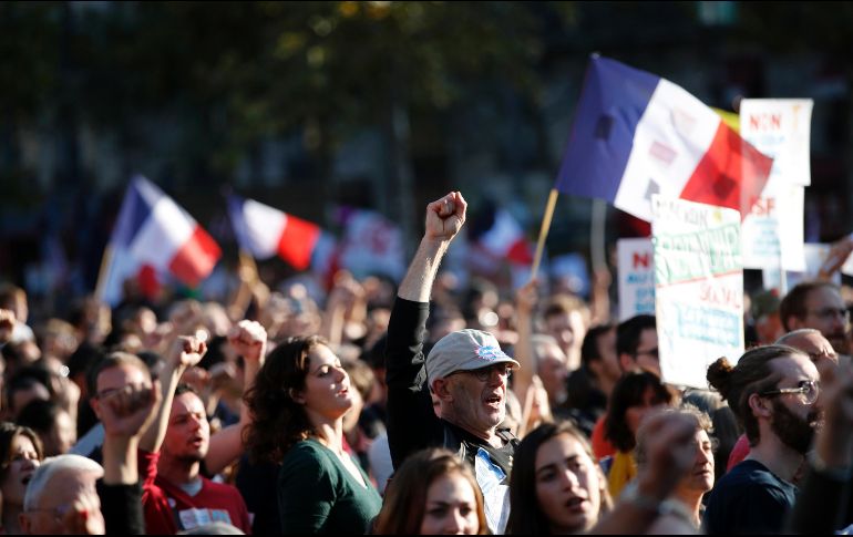 Hubo protestas en Francia contra la reforma laboral que propone su presidente.