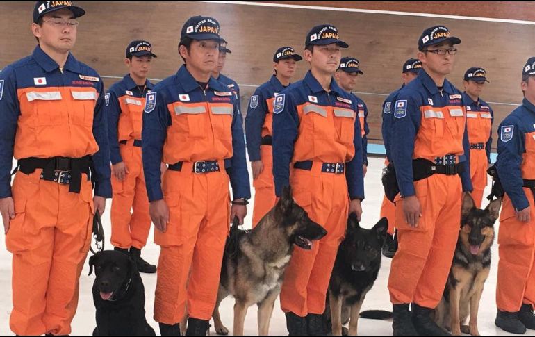 La delegación de 72 rescatistas japoneses rescataron el cuerpo de una mujer y un perro con vida.