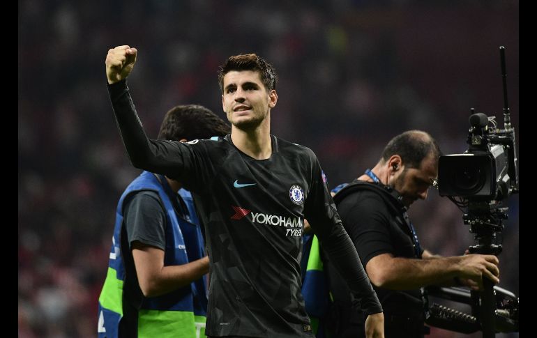 Álvaro Morata anotó el primer gol a favor de los ingleses. AP/ P. Marcou
