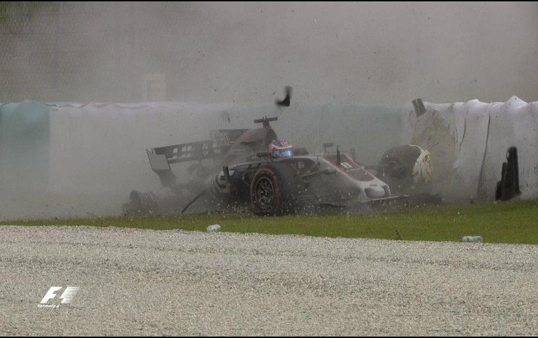 El incidente puso fin a la sesión 20 minutos antes de lo previsto. TWITTER / @F1