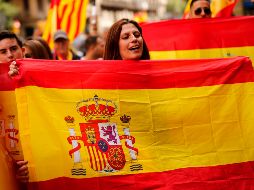 La de Madrid fue la más numerosa de una serie de concentraciones convocadas en diferentes ciudades con el mismo objetivo de proclamar la unidad del Estado. AFP / P. Barrena