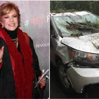 Maxine Woodside sufre accidente vehicular