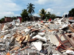 Jojutla, Morelos. Muchas familias tuvieron pérdida total de sus viviendas. NOTIMEX/B.Moncada