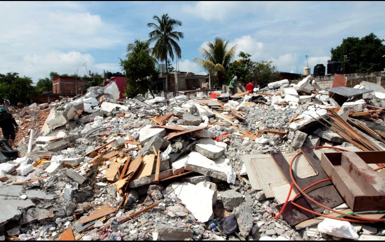Jojutla, Morelos. Muchas familias tuvieron pérdida total de sus viviendas. NOTIMEX/B.Moncada