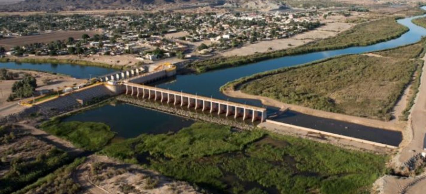 Presa internacional de Derivación, en el Río Colorado. ESPECIAL / sre.gob.mx