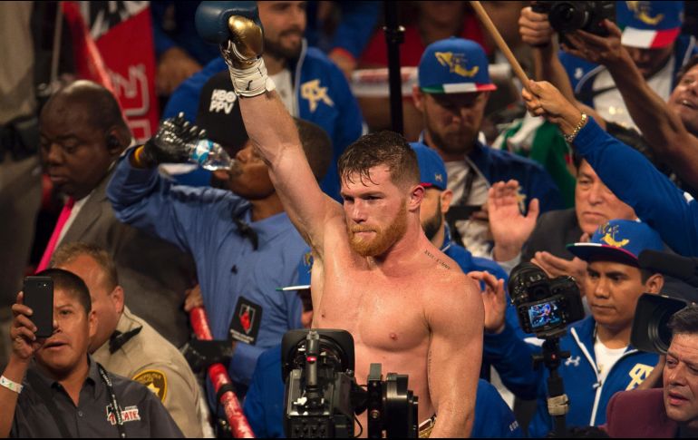 Tras la pelea con el kazajo Gennady Golovkin, ''Canelo'' se colocó en la segunda posición, detrás del estadounidense Jermall Charlo. MEXSPORT / ARCHIVO