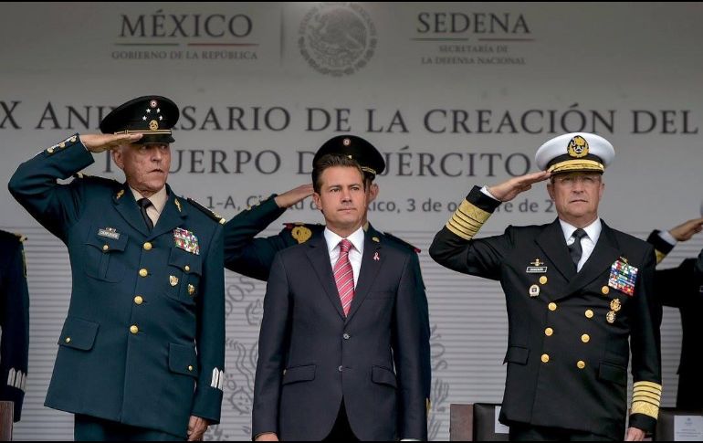 El Mandatario encabezó esta tarde la ceremonia por el 30 Aniversario del Primer Cuerpo del Ejército. TWITTER / @PresidenciaMX