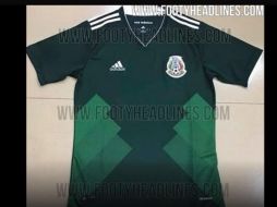 Imagen de la playera que portarán los jugadores de la Selección Mexicana en la próxima justa mundialista del 2018. ESPECIAL