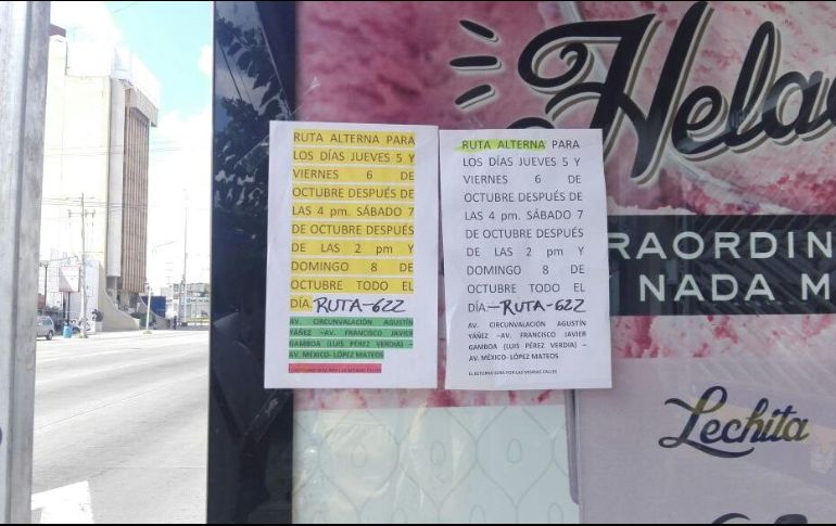 Algunos usuarios sugirieron que lo correcto habría sido colocar anuncios como lo hizo la ruta 622. EL INFORMADOR/R. Bobadilla