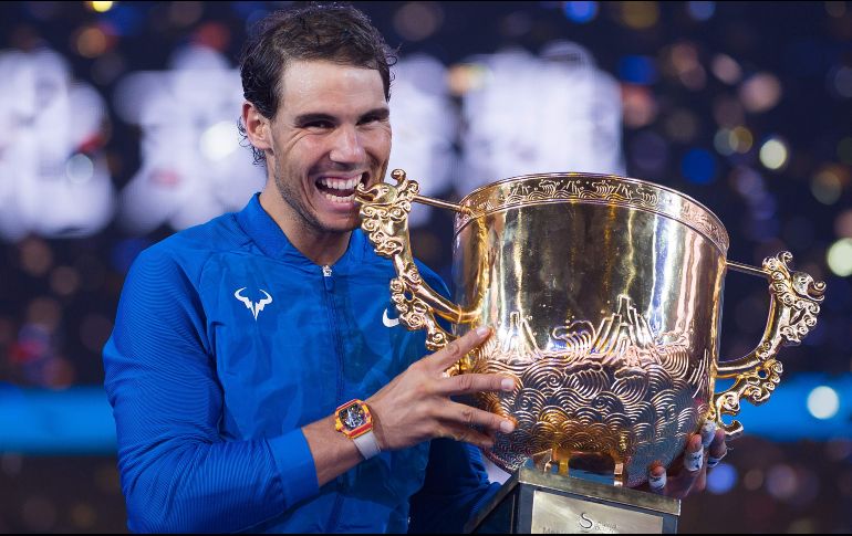 El raquetista de 31 años está en la punta de la clasificación después de lograr un título más en un 2017 lleno de glorias. AFP / N. Asfouri