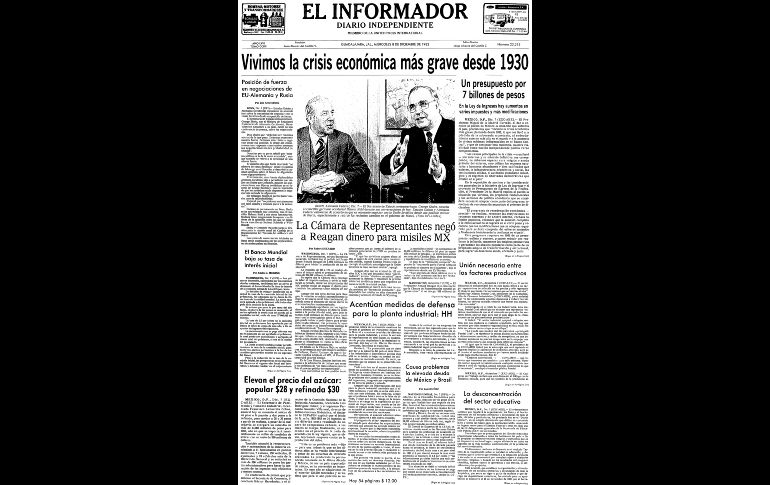 1982: La devaluación de la cotización del peso frente al dólar causó un fuerte desajuste en las finanzas.