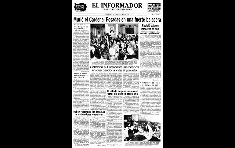 1993: El Cardenal Posadas fue abatido a las puertas del Aeropuerto de Guadalajara.