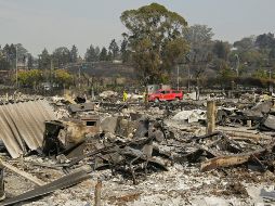 Las llamas devoraron gran parte de la zona vinícola de Napa y Sonoma. AP / E. Risberg