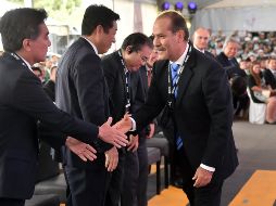 El gobernador de Aguascalientes, Martín Orozco Sandoval, participó en la celebración de la planta 1 de Jatco México. TWITTER / @MartinOrozcoAgs