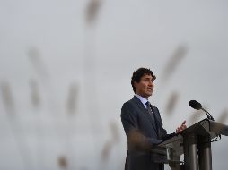 Trudeau habló durante una conferencia de prensa en la embajada canadiense en EU. ANDREW CABALLERO-REYNOLDS AFP / A. Caballero-Reynolds