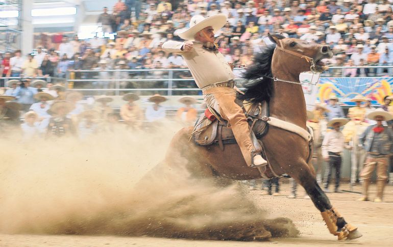 Cala de caballo. Esta suerte es con la que se inicia la charreada; es para demostrar la buena educación y mansedumbre de un caballo, y en el 2009 estuvimos presentes en la que realizó el “Charro de Huentitán”, Vicente Fernández.