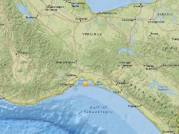 De acuerdo con el Servicio Sismológico Nacional el epicentro se registró a 23 kilómetros al sureste de Salina Cruz. ESPECIAL / USGS