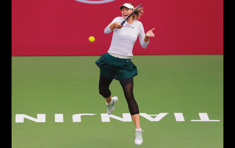 En ritmo. Maria Sharapova reapareció en el circuito en abril pasado tras una prolongada suspensión por dopaje. AFP