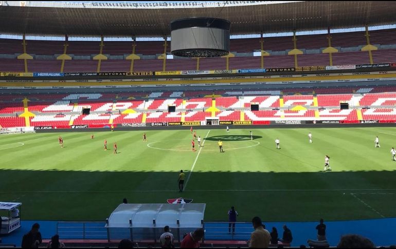 Es el primer partido disputado por las feminas en el Estadio Jalisco. TWITTER/@AtlasFCFemenil