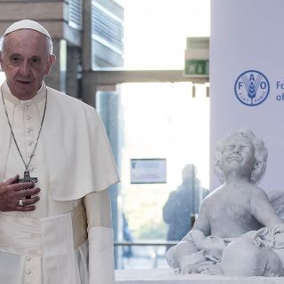 El Papa visita las instalaciones de la FAO en Roma