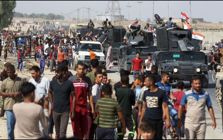 Fuerzas militares iraquíes entran a la provincia de Kirkuk. AFP/ A. Al-Rubaye