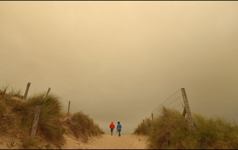 En la playa de Quiberon, Francia. AFP/L. Venance