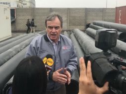 El cargamento se halló mezclado en ocho tubos sintéticos de gran tamaño, informó el ministro peruano del Interior, Carlos Basombrío. TWITTER / @CarlosBasombrio