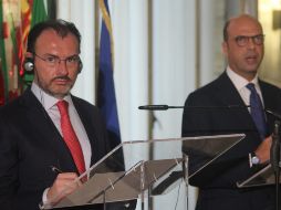 Luis Videgaray clausuró hoy la V Comisión Bilateral Italia-México. Notimex/M. Osorio