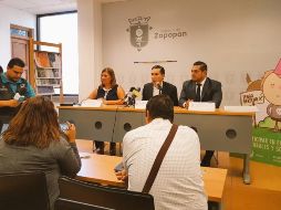 Alejandro Pineda (derecha), durante el anuncio de su nuevo cargo. EL INFORMADOR/I. Martínez