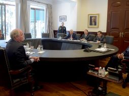 Paul Polman, director Ejecutivo de Unilever, se reunió con el presidente Peña Nieto en la residencia de Los Pinos. NOTIMEX/Presidencia