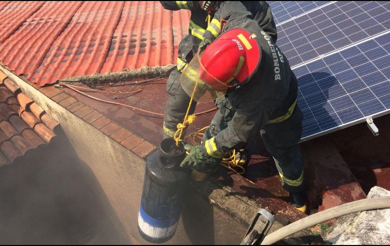Según un reporte preliminar, la vivienda no presentó daños de consideración. ESPECIAL/ Bomberos de Guadalajara