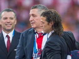 Bajo el mando de Almeyda (D), Chivas obtuvo el campeonato del Clausura 2017. MEXSPORT/ARCHIVO