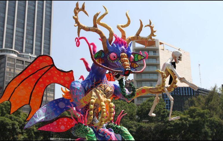 Los más de 100 alebrijes permanecerán expuestos en Paseo de la Reforma hasta el 5 de noviembre. SUN / A. Acosta