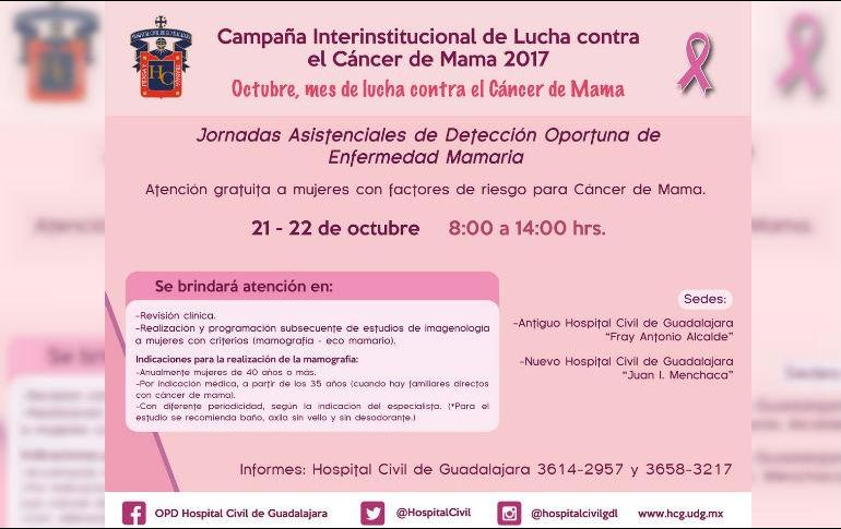En la primera jornada de este sábado se brindó revisión médica por parte de los servicios de Oncología y Clínica de Mama. TWITTER / @HospitalCivil