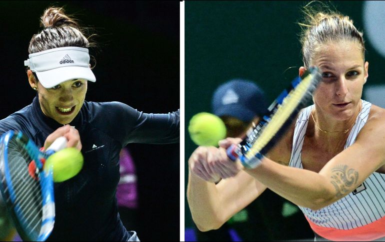 Tanto Muguruza y Pliskova, segundo y tercer lugar del ránking respectivamente, podrían terminar el año siendo la nueva número uno del mundo. AFP