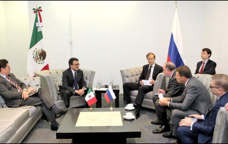 Manturov se reunió el domingo pasado con el secretario de Economía, Ildefonso Guajardo. TWITTER / @SE_mx