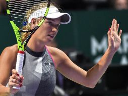 Fue un partido casi perfecto de Wozniacki, que, al igual que en el ganado en la primera jornada está mostrando el excelente tenis que en 2010 la llevó a la cima del ranking. AFP / R. Rahman