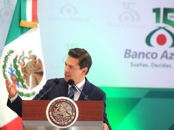 El Titular del Ejecutivo estuvo presente en la celebración de 15 años del Banco Azteca, realizada en Campo Marte. TWITTER / @PresidenciaMX