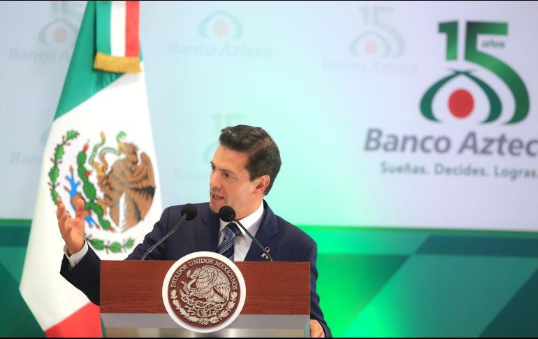 El Titular del Ejecutivo estuvo presente en la celebración de 15 años del Banco Azteca, realizada en Campo Marte. TWITTER / @PresidenciaMX