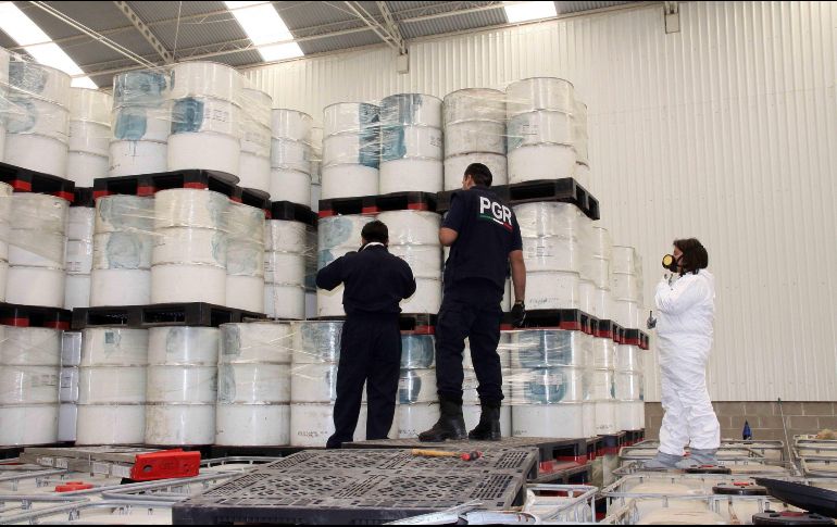 En agoso, la DEA proporcionó a la Fiscalía General de Jallisco equipo para la detección de metanfetaminas. SUN/Archivo