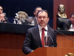 Videgaray solicitó enfrentar en conjunto el problema de oferta y demanda de drogas en ambos países. NTX/ ARCHIVO