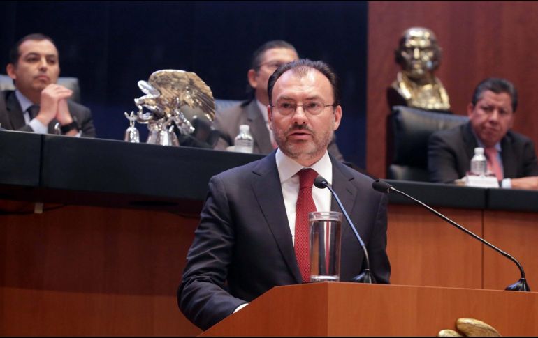 Videgaray solicitó enfrentar en conjunto el problema de oferta y demanda de drogas en ambos países. NTX/ ARCHIVO