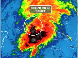 La tormenta arrojó intensas lluvias en el centro de la isla cubana. TWITTER / @conagua_clima