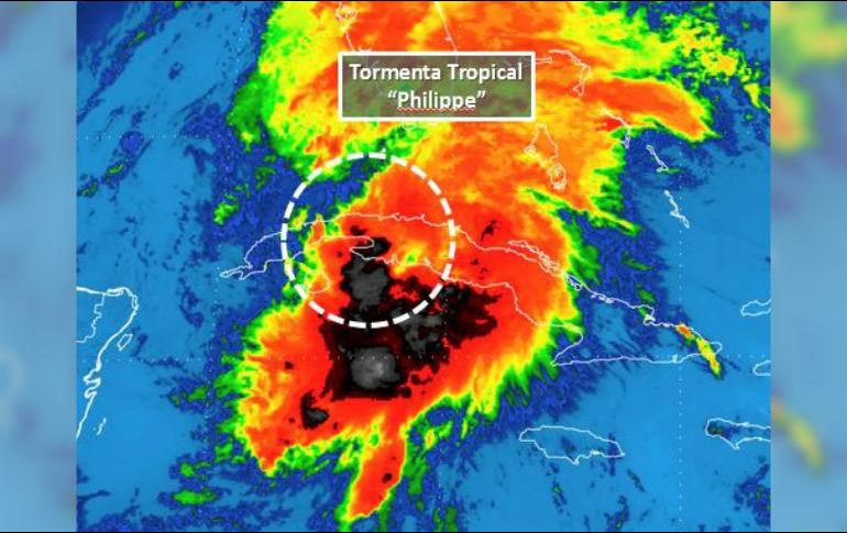 La tormenta arrojó intensas lluvias en el centro de la isla cubana. TWITTER / @conagua_clima