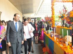 Marko Cortés Mendoza (PAN), señaló que con la inauguración del altar por el Día de Muertos, se honra a los 471 mexicanas y mexicanos que perdieron la vida por los hechos recientes. FACEBOOK / Cámara de Diputados - H. Congreso de la Unión