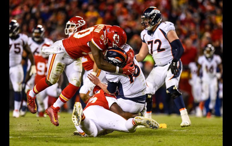 El partido, que finalizó la Semana 8 de la NFL, tuvo lugar en el estadio Arrowhead. AFP/J. Hanna