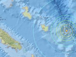 El Centro de Alerta de Tsunamis en el Pacífico recomendó precaución en la navegación y en las costas cercanas a Nueva Caledonia. ESPECIAL / https://earthquake.usgs.gov