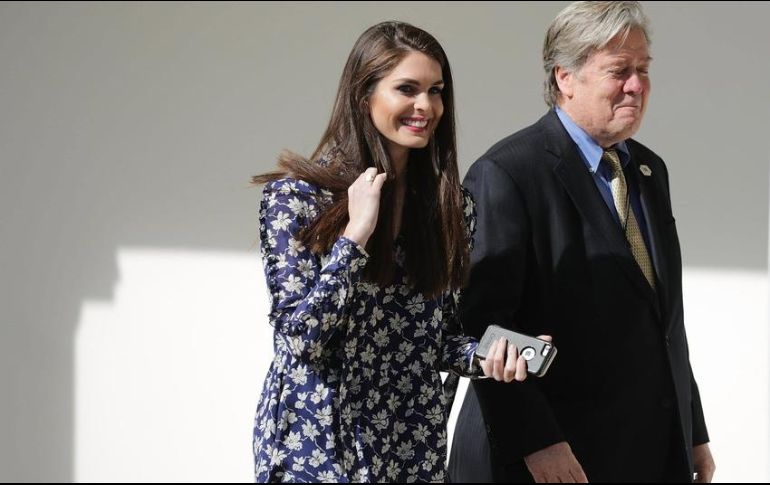 Hope Hicks, de 28 años, es una de las personas más cercanas al presidente Donald Trump. AFP / ARCHIVO