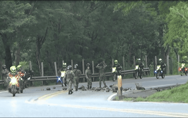 Alrededor de 100 mil indígenas participan en las protestas en el centro de Colombia. TWITTER / @PoliciaColombia