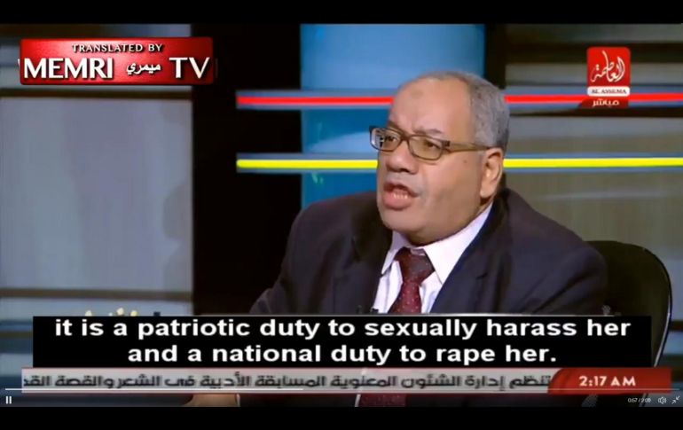 El Concilio Nacional para las Mujeres señala que las declaraciones del abogado Nabih el-Wahsh promueven la violación y el acoso sexual. TWITTER / @sampadscales